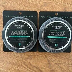 New Clean Logic Detox Charcoal Scrubber Body Dual Texture -Lot Sale